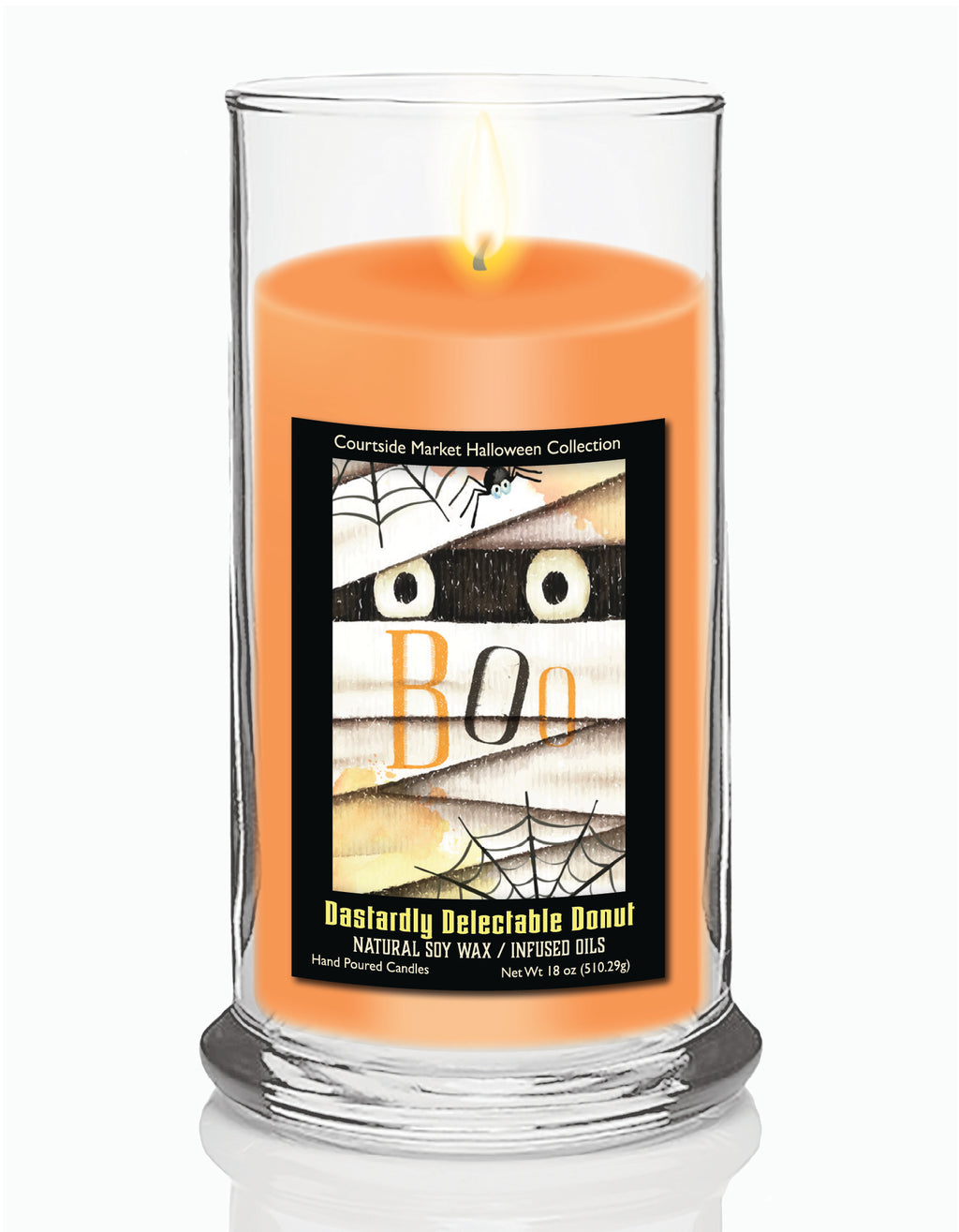 Boo 18 oz Status Candle Glass