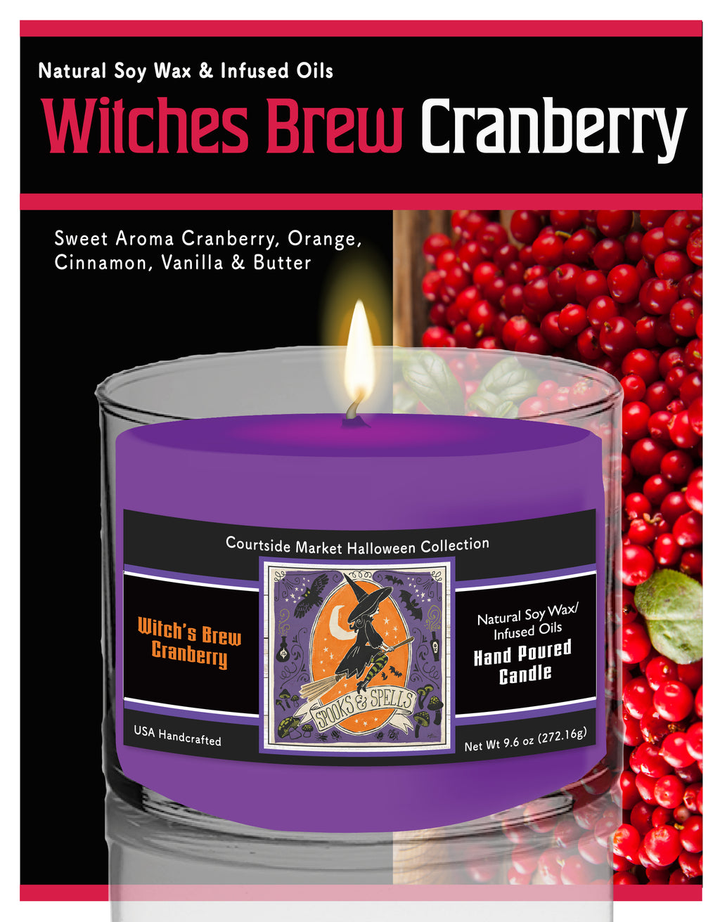Stay Creepy II 9.6 oz Soy Wax Candle in Glass Jar