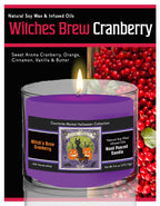 Stay Creepy V - Witches Brew Cranberry 9.6 oz Soy Wax Candle in Glass Jar