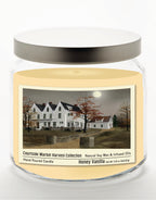 Harvest Collection Country - Honey Vanilla 14 oz Candle Glass Jar with Brushed Silver Metal Lid