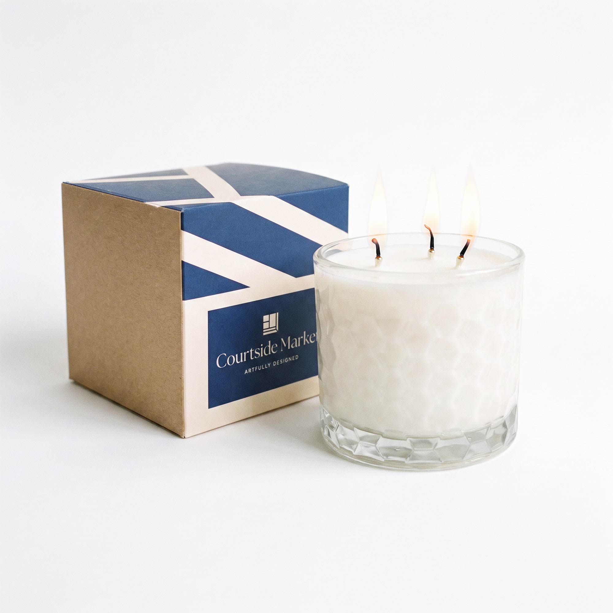 Clean Linen & White Musk - Courtside Essentials 3 Wick 13.5oz Soy Wax Candle