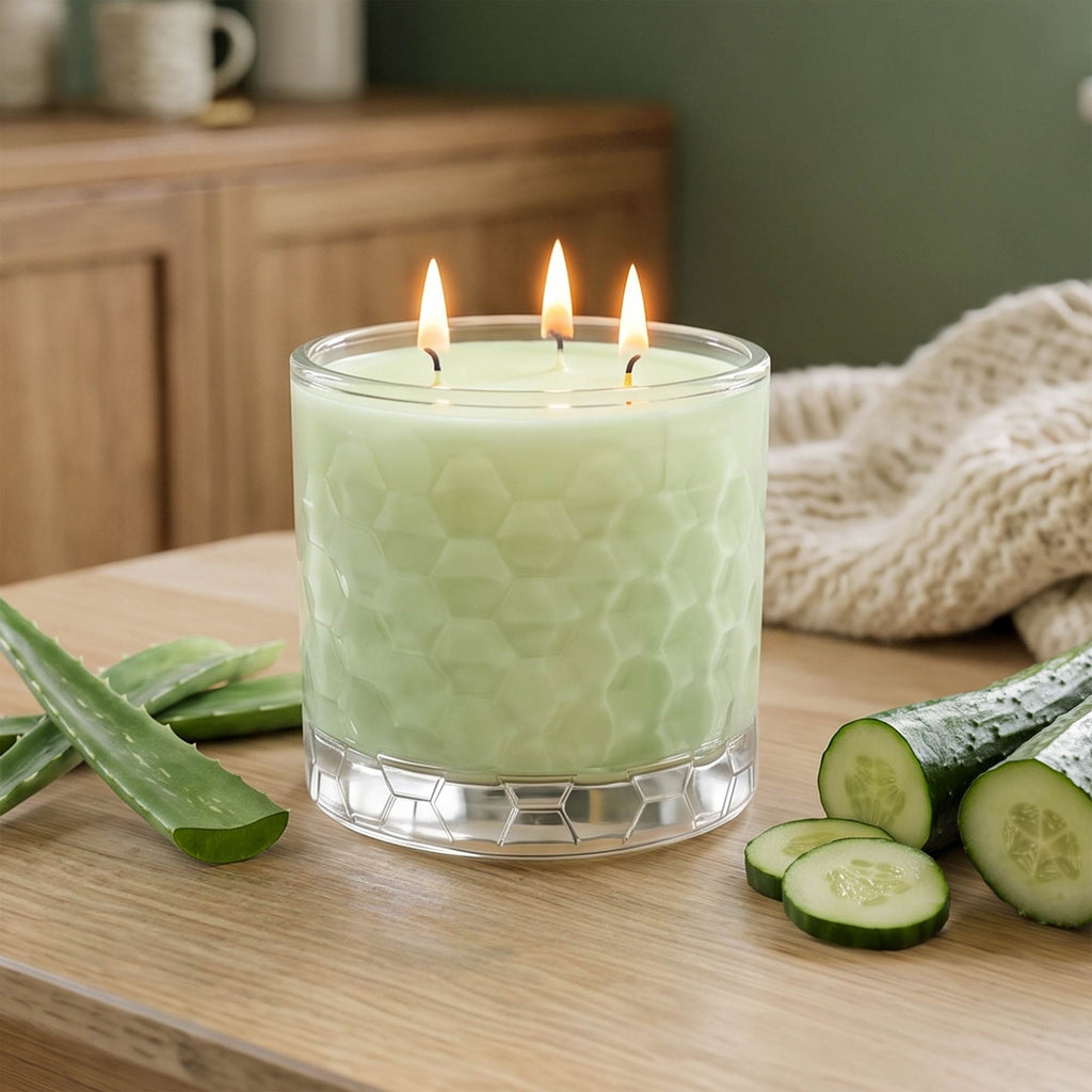 Aloe & Cucumber - Courtside Essentials 3 Wick 13.5oz Soy Wax Candle