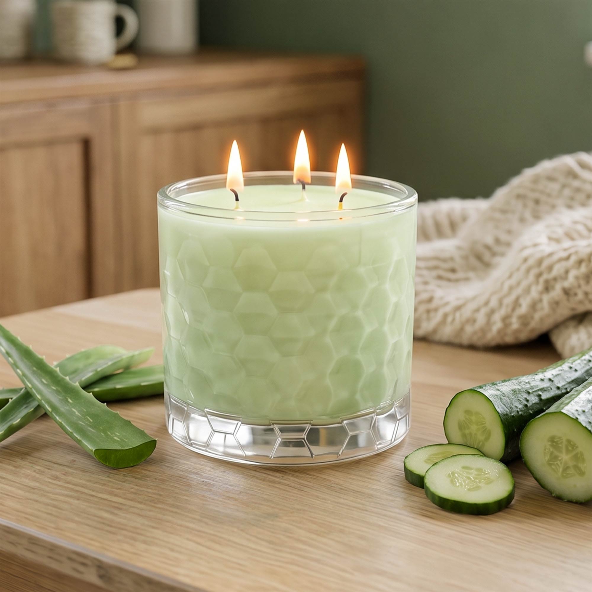 Aloe & Cucumber - Courtside Essentials 3 Wick 13.5oz Soy Wax Candle