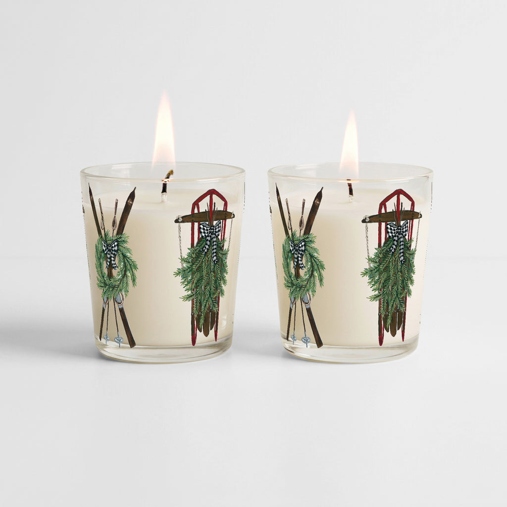 Vintage Christmas - Balsam Fir 9.6oz 2 piece Candle Set