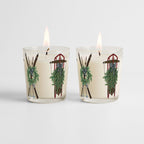 Vintage Christmas - Balsam Fir 9.6oz 2 piece Candle Set