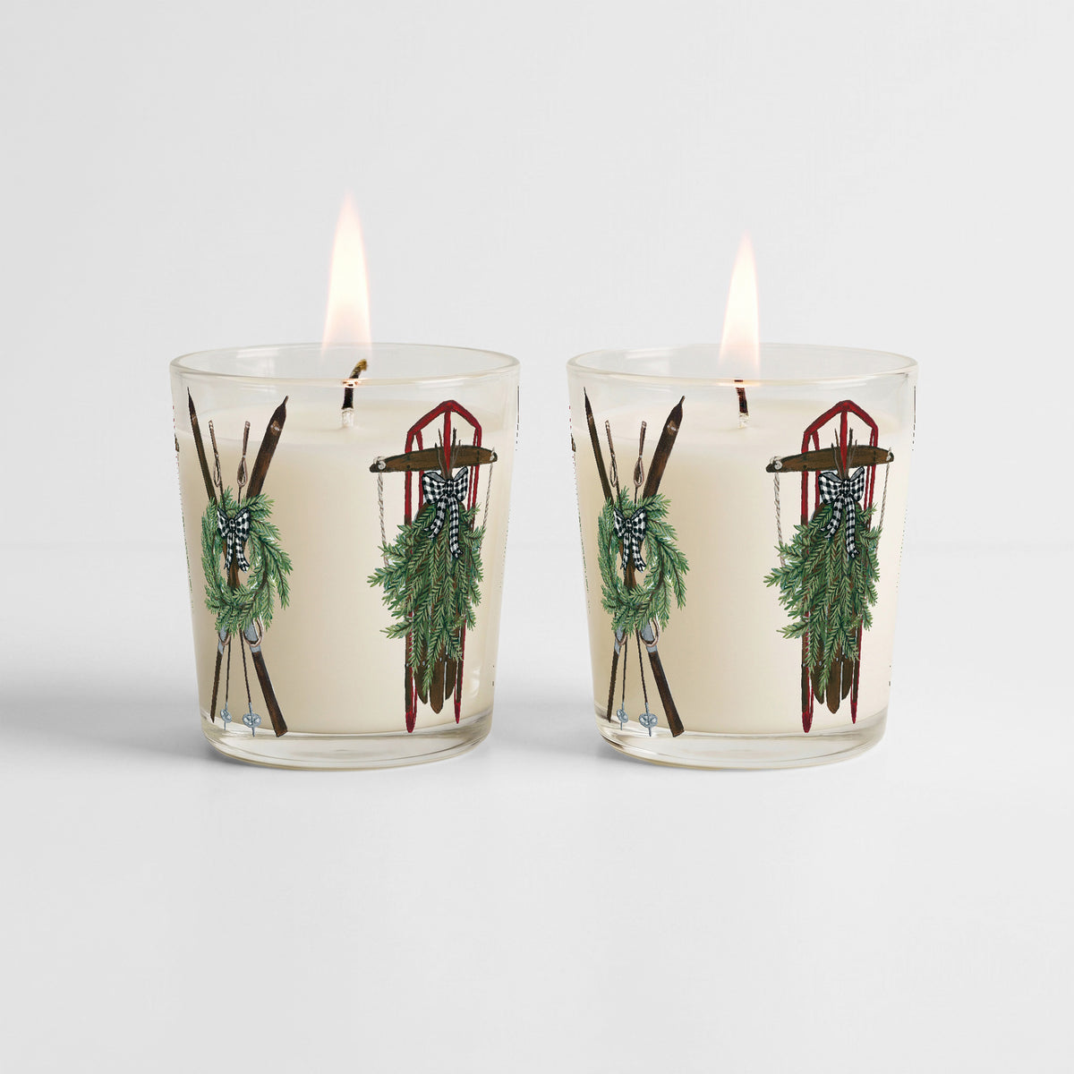 Vintage Christmas - Balsam Fir 9.6oz 2 piece Candle Set