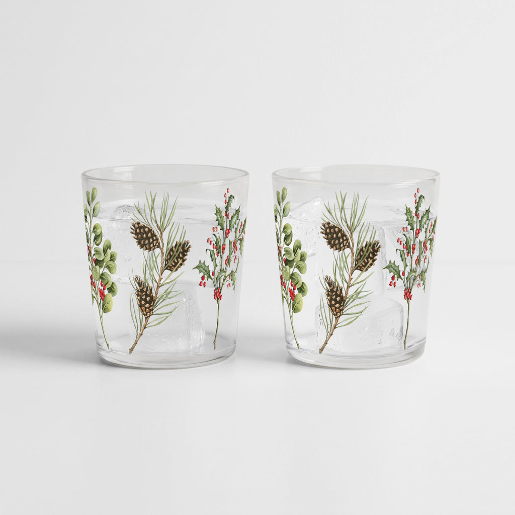 Winter Botanicals - Peppermint 9.6oz Candle 2 Piece Set