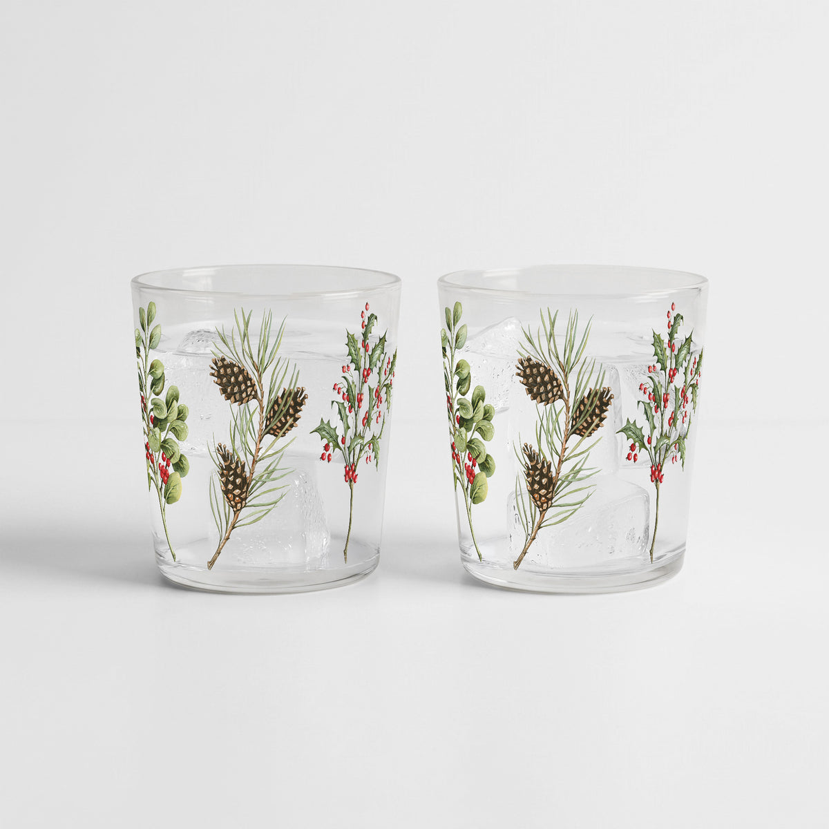 Winter Botanicals - Peppermint 9.6oz Candle 2 Piece Set