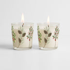 Winter Botanicals - Peppermint 9.6oz Candle 2 Piece Set