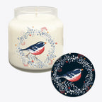 Michelle Ingari Collection ~ Winter Bird & Wreath - Winter Cranberry 18oz Soy Wax Candle