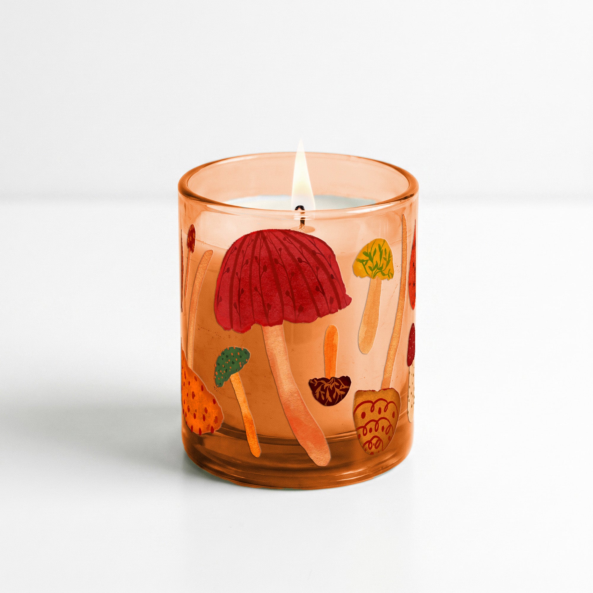 Mushrooms - Cinnamon and Vanilla 12oz Soy Wax Candle - Mushroom Hunting Collection by Michelle Ingari