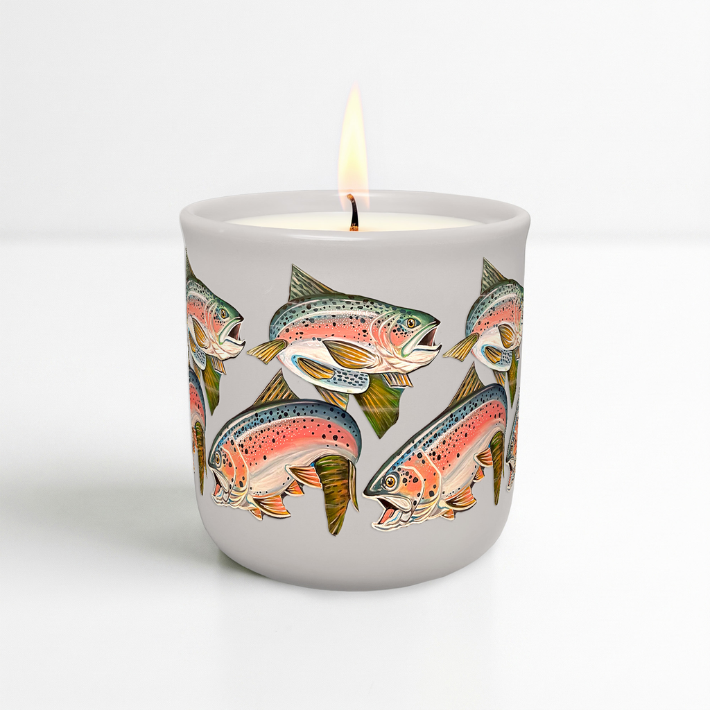 Trout Run - Driftwood and Bergamot 15oz Soy Wax Candle in Stoneware Vessel - Todd Laslo Collection