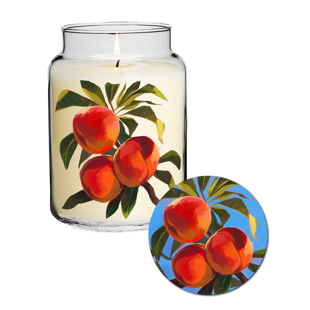 Ambrosia Collection - Peaches - Peach and Jasmine 26oz Soy Wax Candle