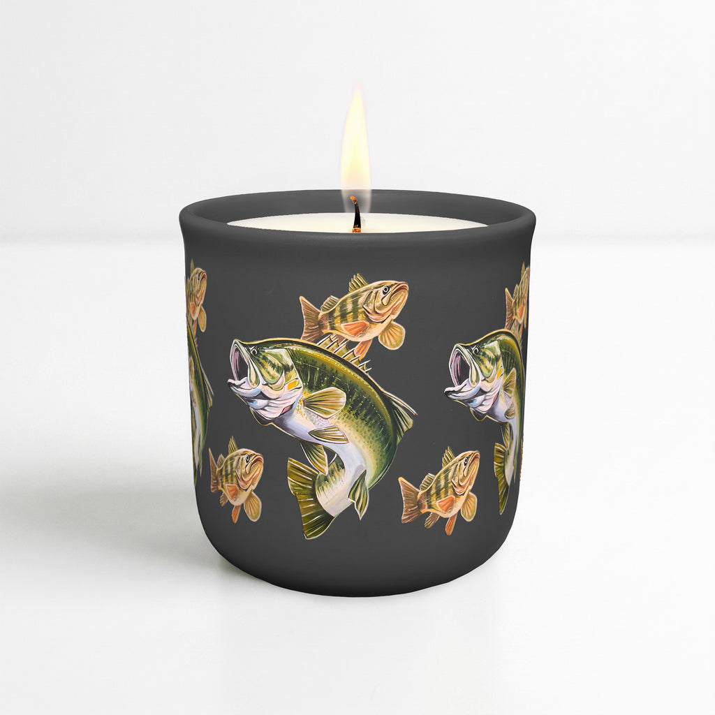 Large Mouth - Lemon Verbena and Sandalwood 15oz Soy Wax Candle in Stoneware Vessel - Todd Laslo Collection