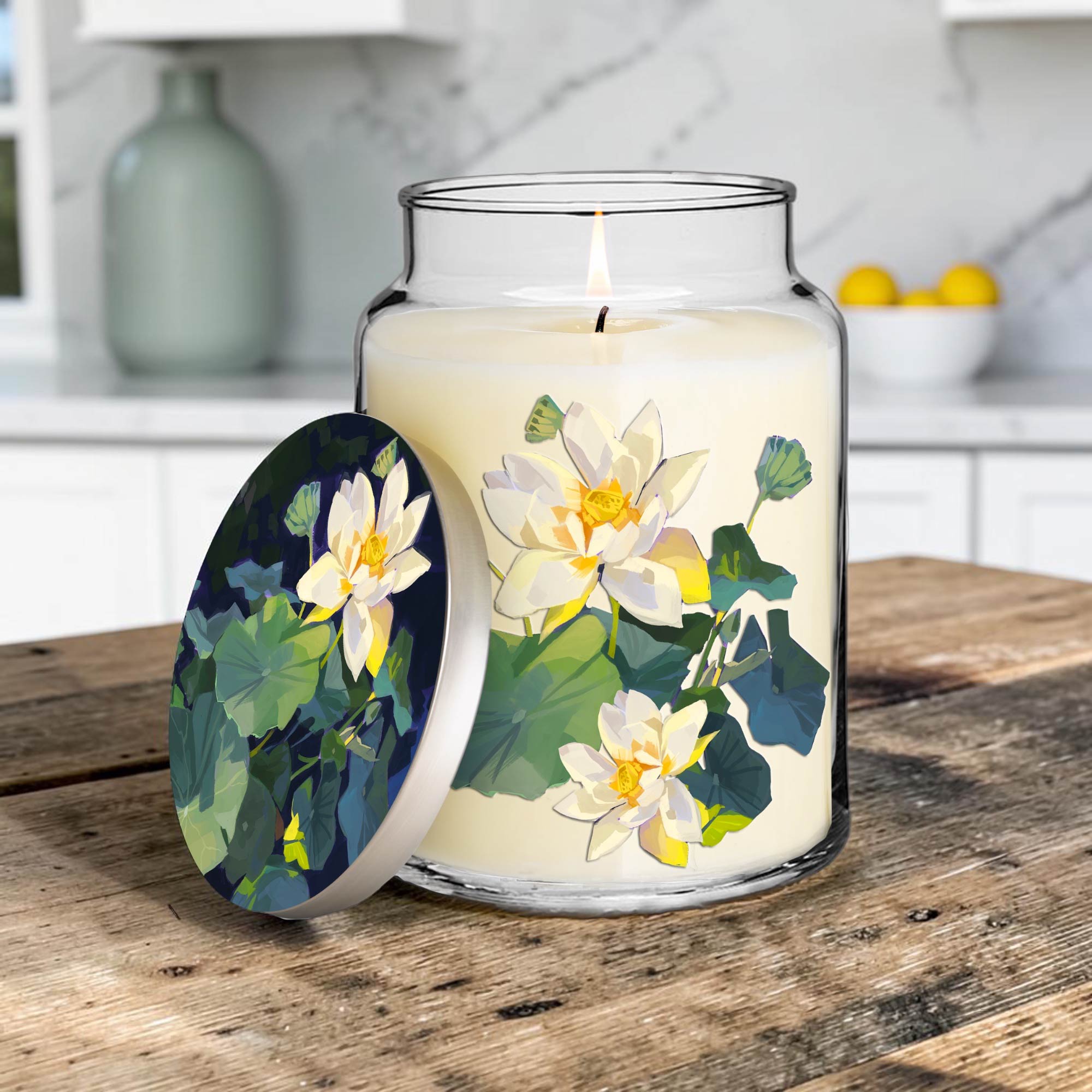 Ambrosia Collection - Water Lily - Water Lily and Pear 26oz Soy Wax Candle