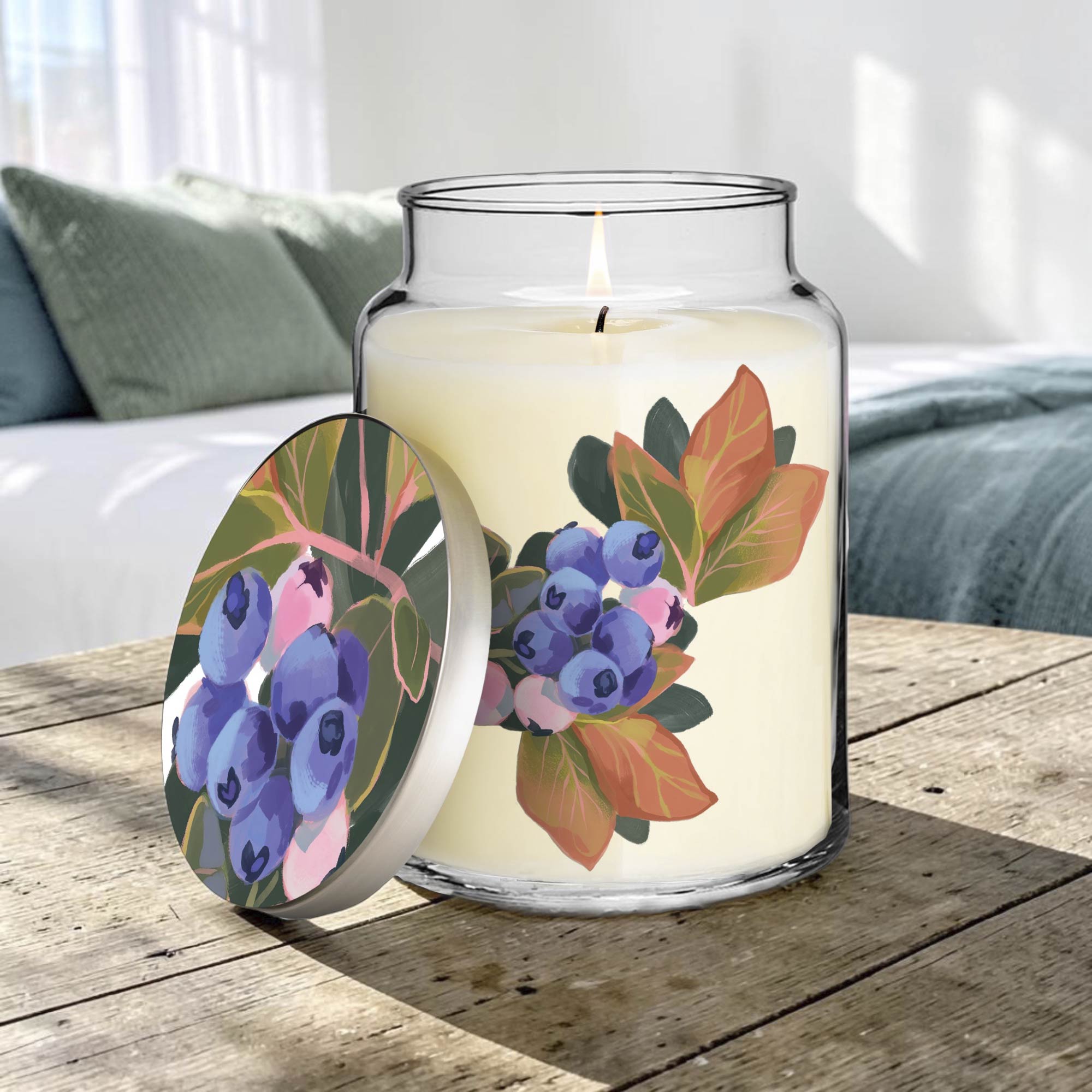 Ambrosia Collection - Blueberries - Blueberry and Lemon Peel 26oz Soy Wax Candle