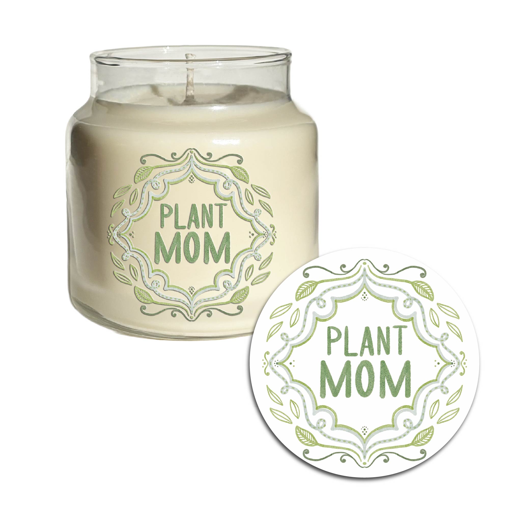 Plant Mom - Fresh Grass and Jasmine Candle