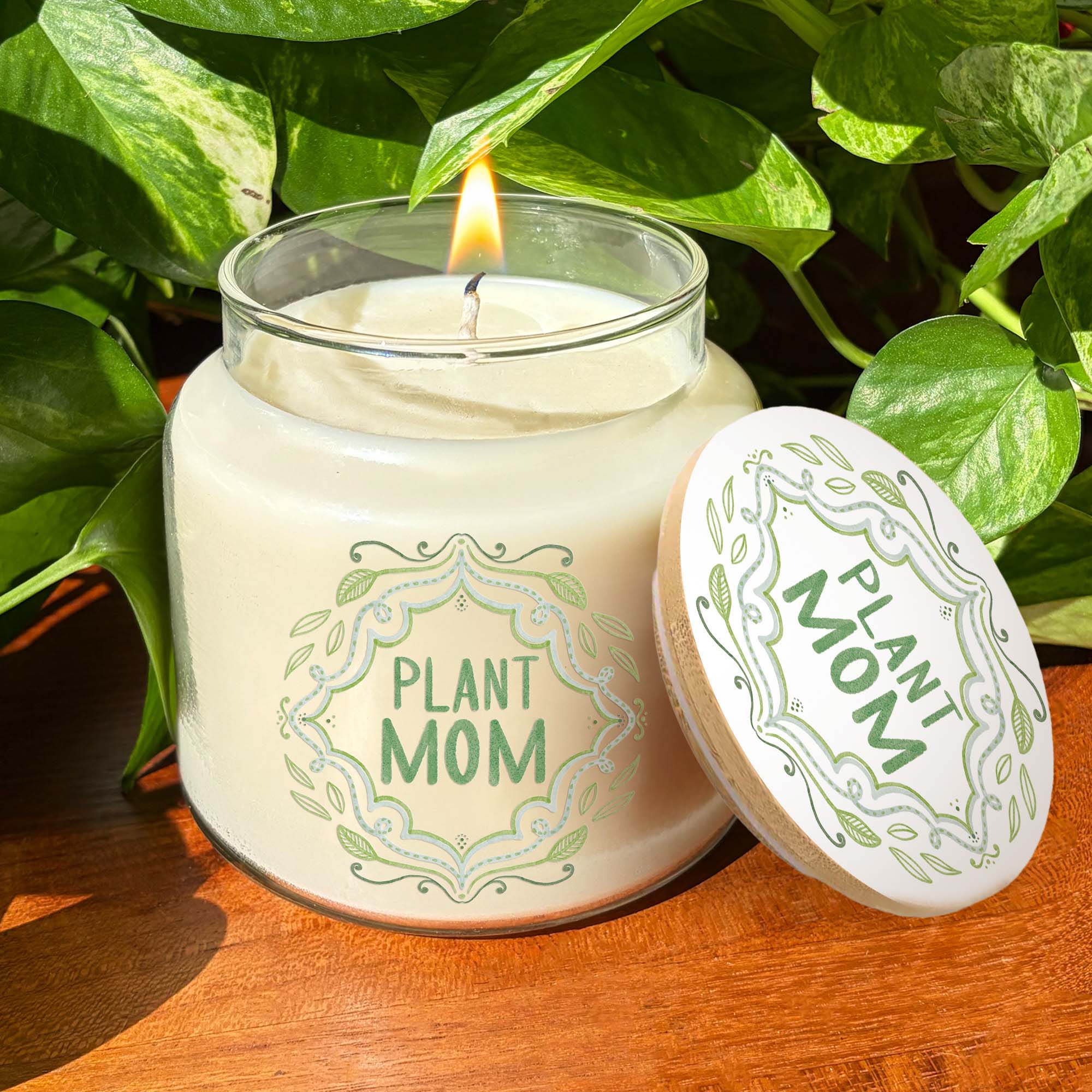 Plant Mom - Fresh Grass and Jasmine Candle