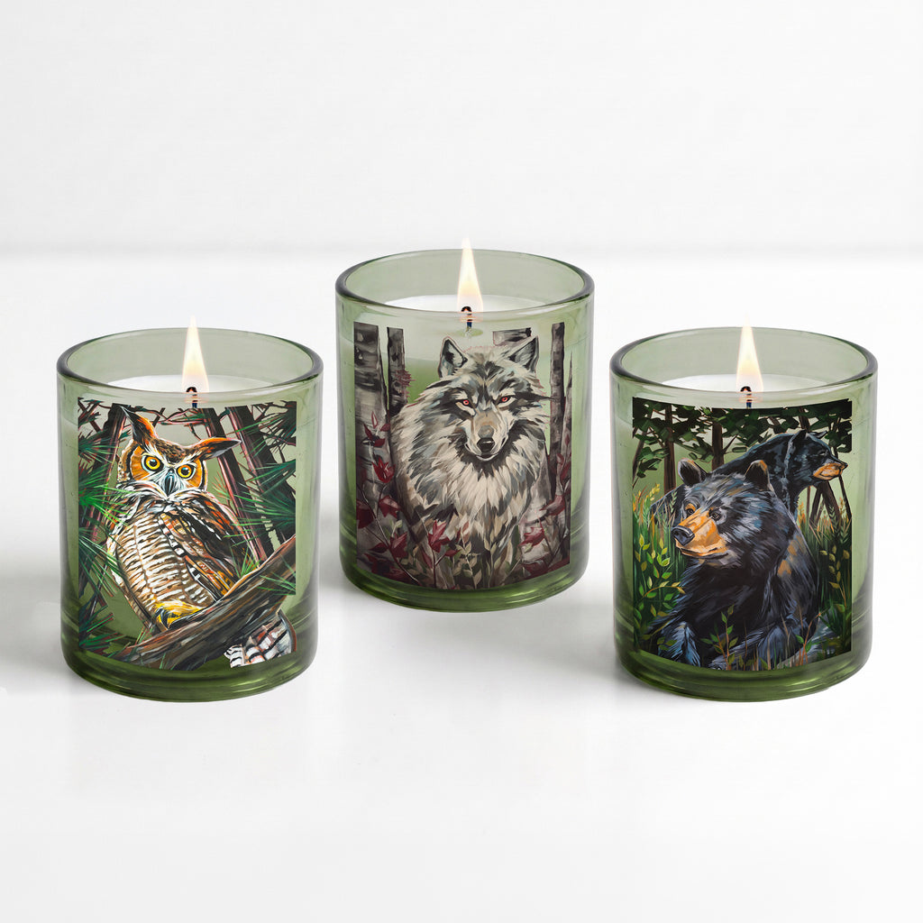 North American Forest Icons - Todd Laslo Collection (3) 12oz Soy Wax Candle Set