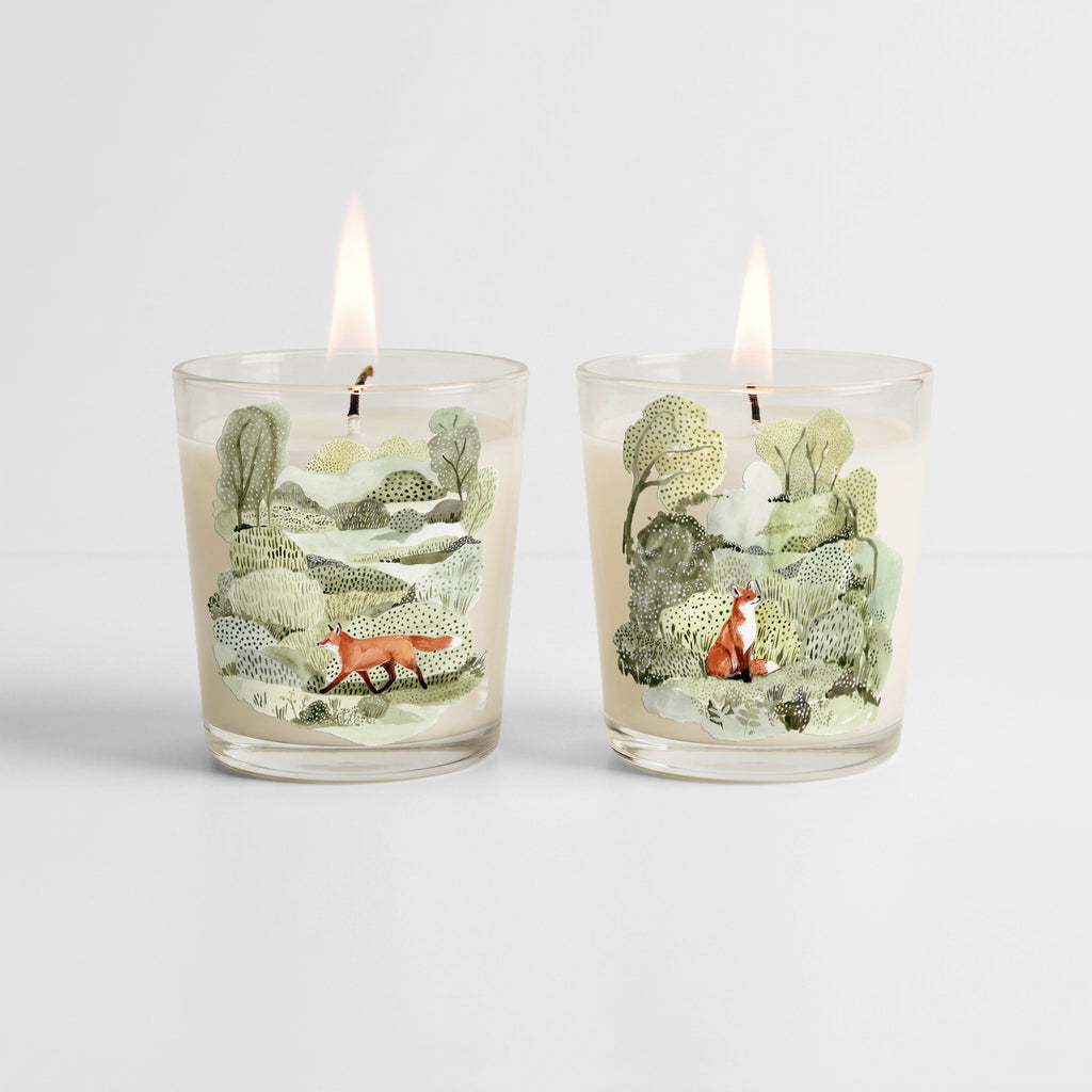 Fox Adventure - Cinnamon Pear and Honey Vanilla 9.6 Soy Wax Candle 2 Piece Set