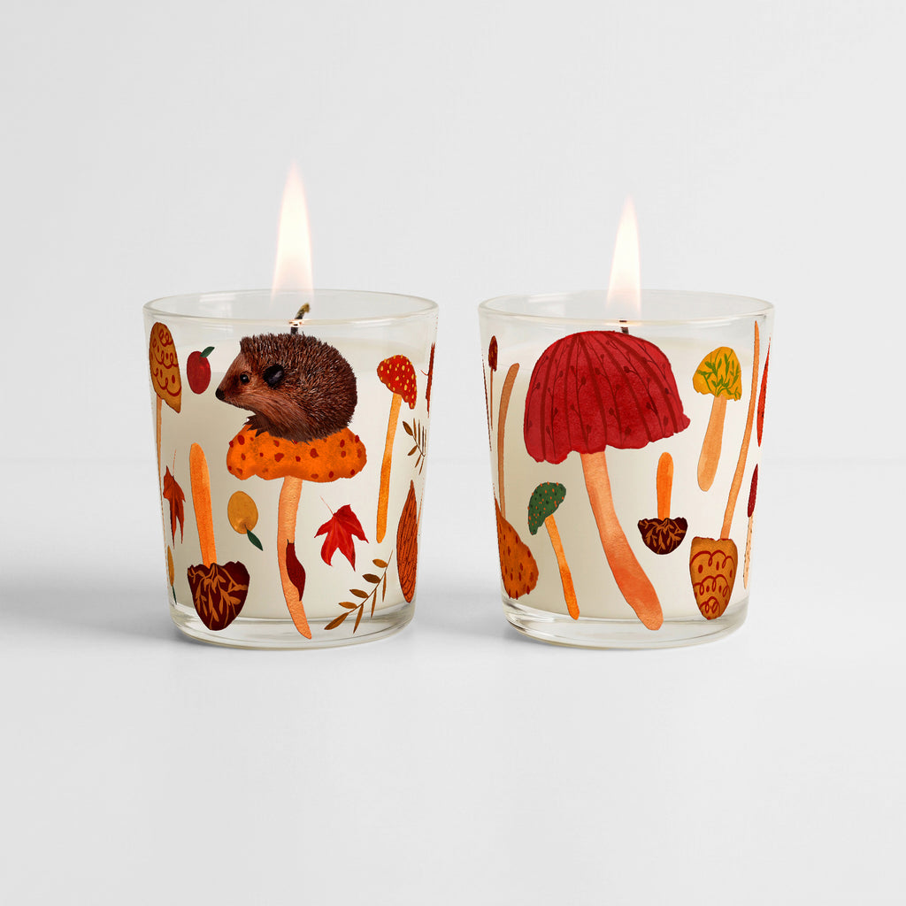 Mushroom Hunting - Pumpkin Spice and Apple Orchard 9.6oz Candle 2 Piece Set