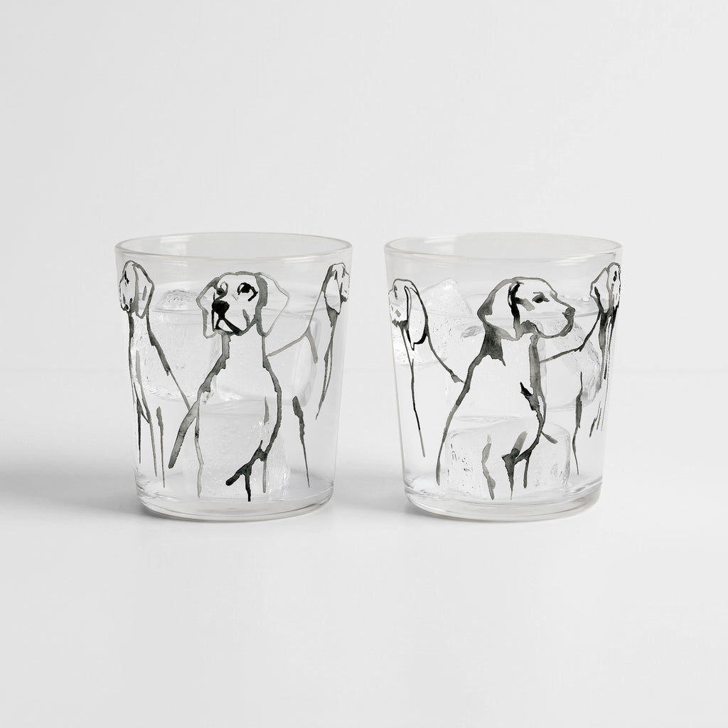 Pups in Watercolor - Sandalwood and Bergamot 9.6oz Candle 2 Piece Set