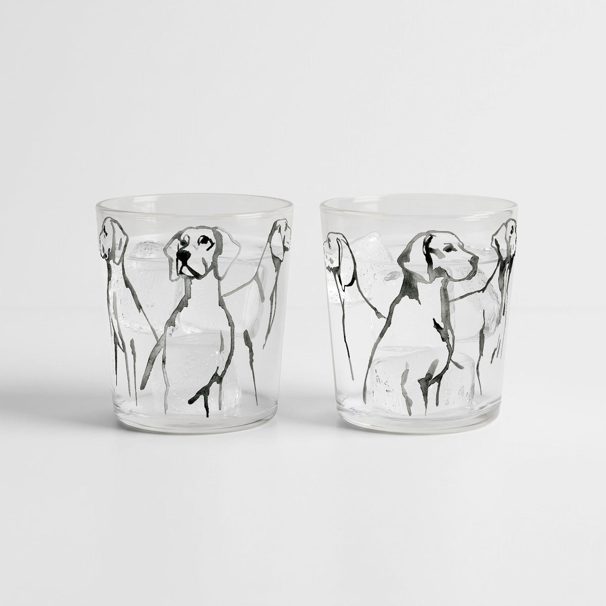 Pups in Watercolor - Sandalwood and Bergamot 9.6oz Candle 2 Piece Set