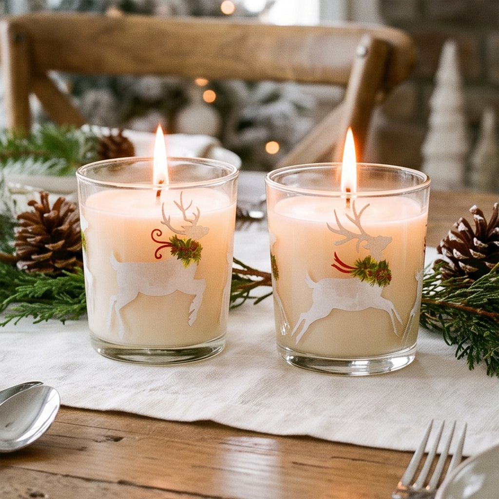 Dasher and Dancer - Balsam Fir and Cranberry Spice 9.6oz Candle 2 Piece Set