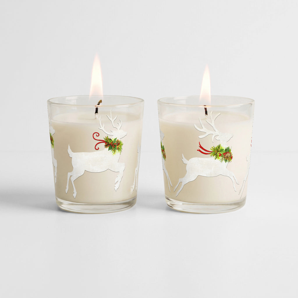 Dasher and Dancer - Balsam Fir and Cranberry Spice 9.6oz Candle 2 Piece Set