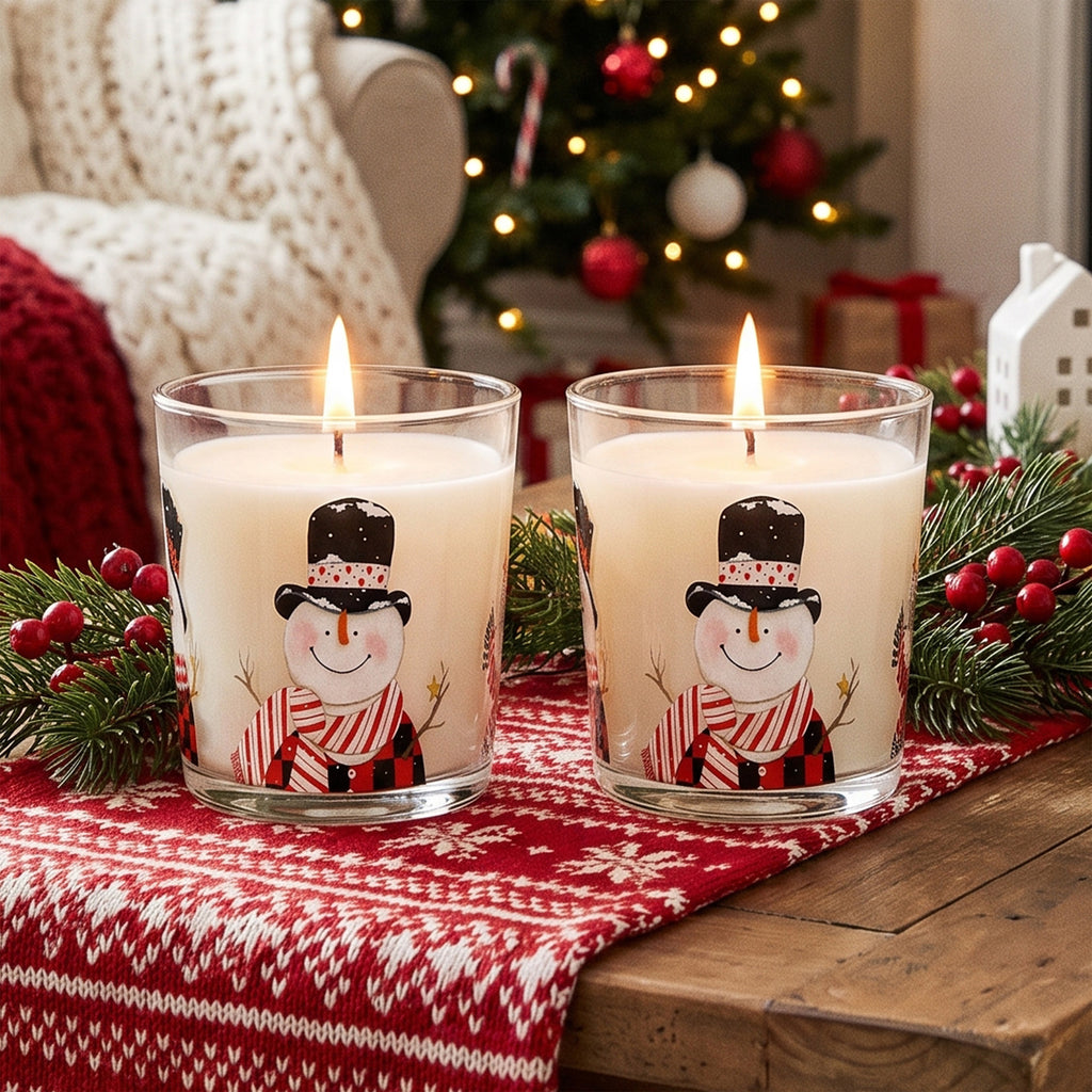 Snowmen - 9.6oz Sugar Cookie Candle 2 Piece Set