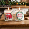 Merry Christmas - Balsam Fir and Peppermint 9.6oz Candle 2 Piece Set