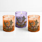 Mushroom Harvest - Autumn Leaf + Nutmeg (3) 12oz Soy Wax Candle/Decorative Glass Set