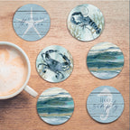 Seascape - Ceramic Coasters - Set of 6