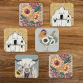 White Barn - Ceramic Coasters - Set of 6