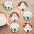 Cotton Barn - Ceramic Coasters - Set of 6