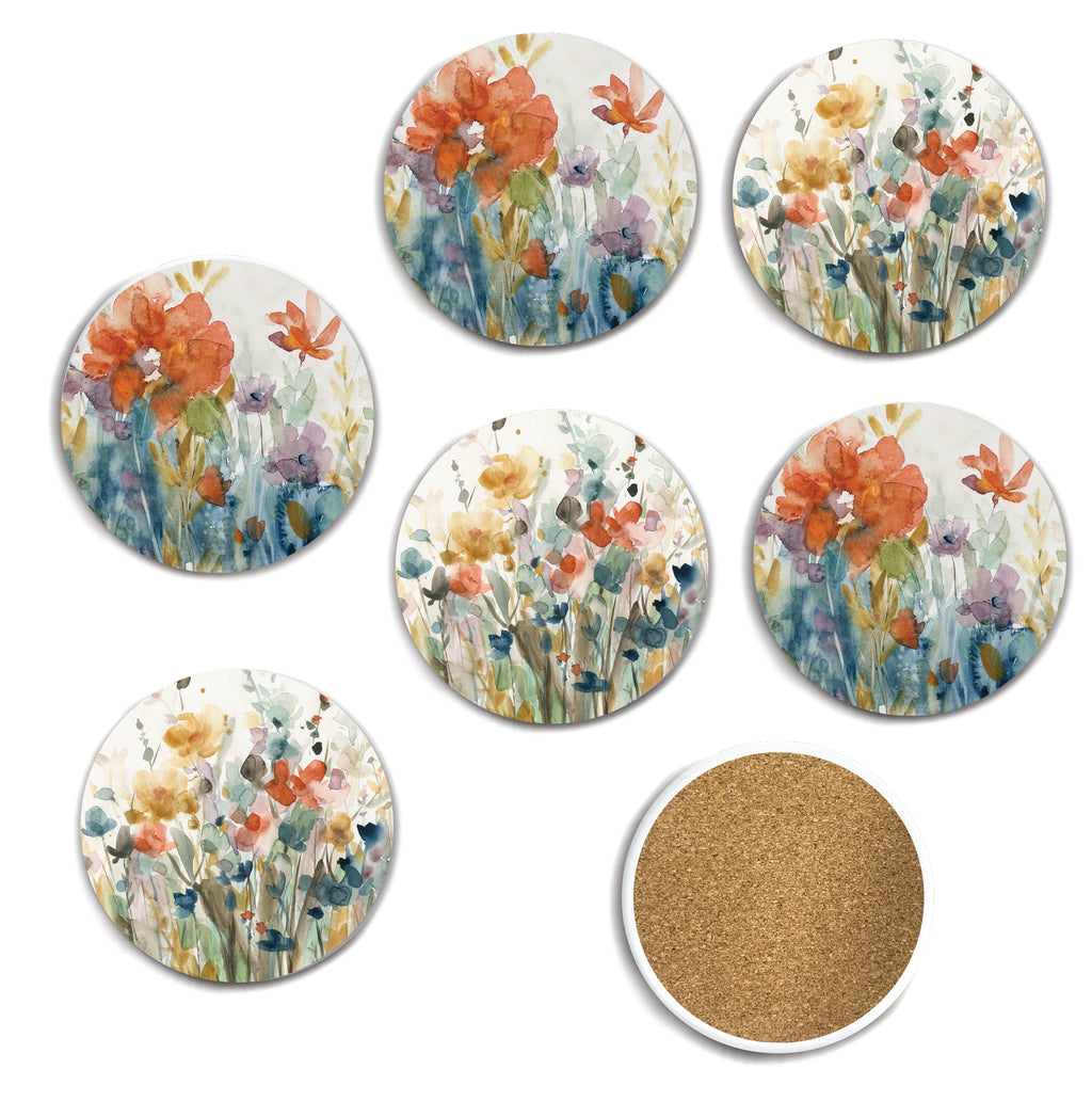 In Full Bloom - Ceramic Coasters - Set of 6