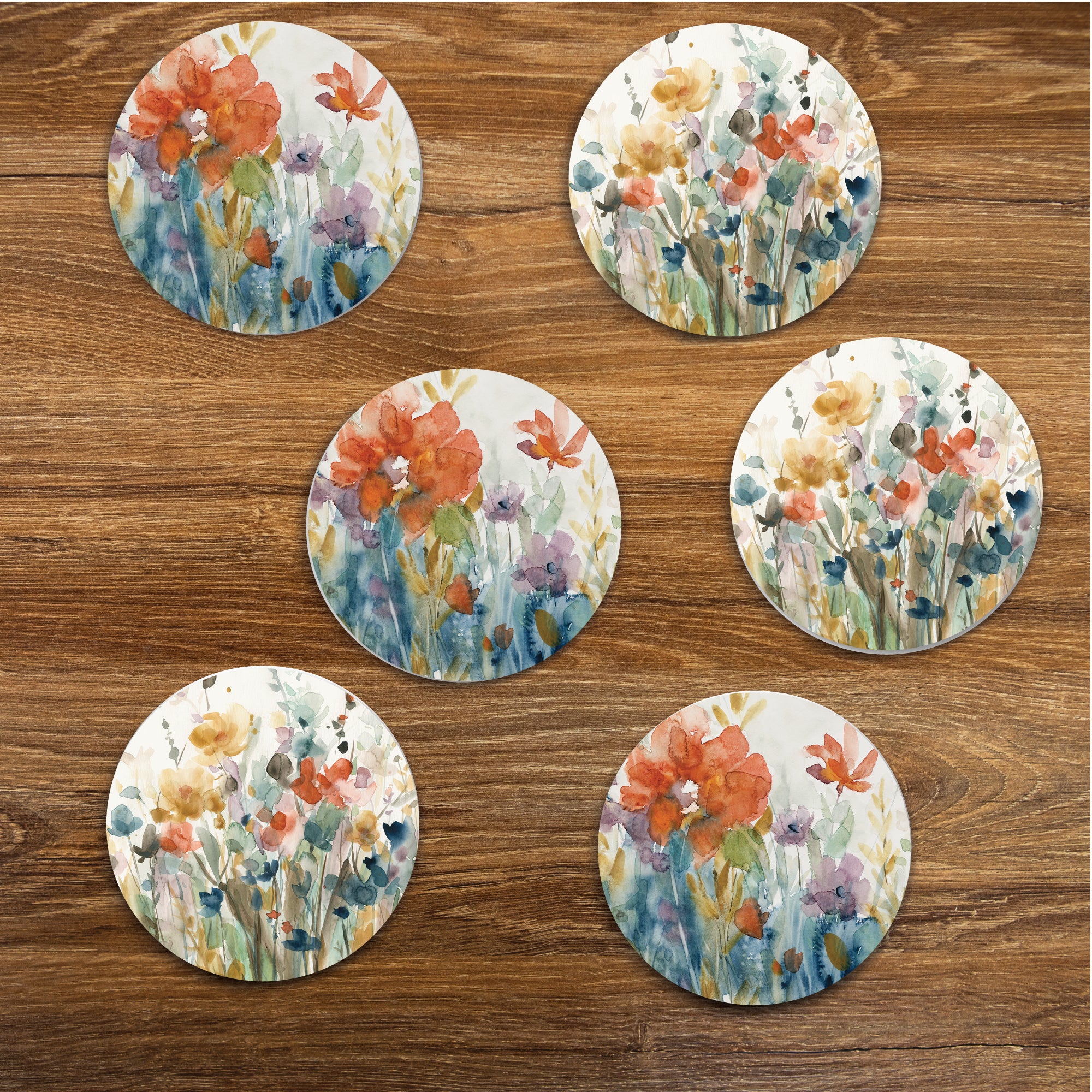 In Full Bloom - Ceramic Coasters - Set of 6