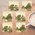 Golden Light I - Ceramic Coasters - Set of 6