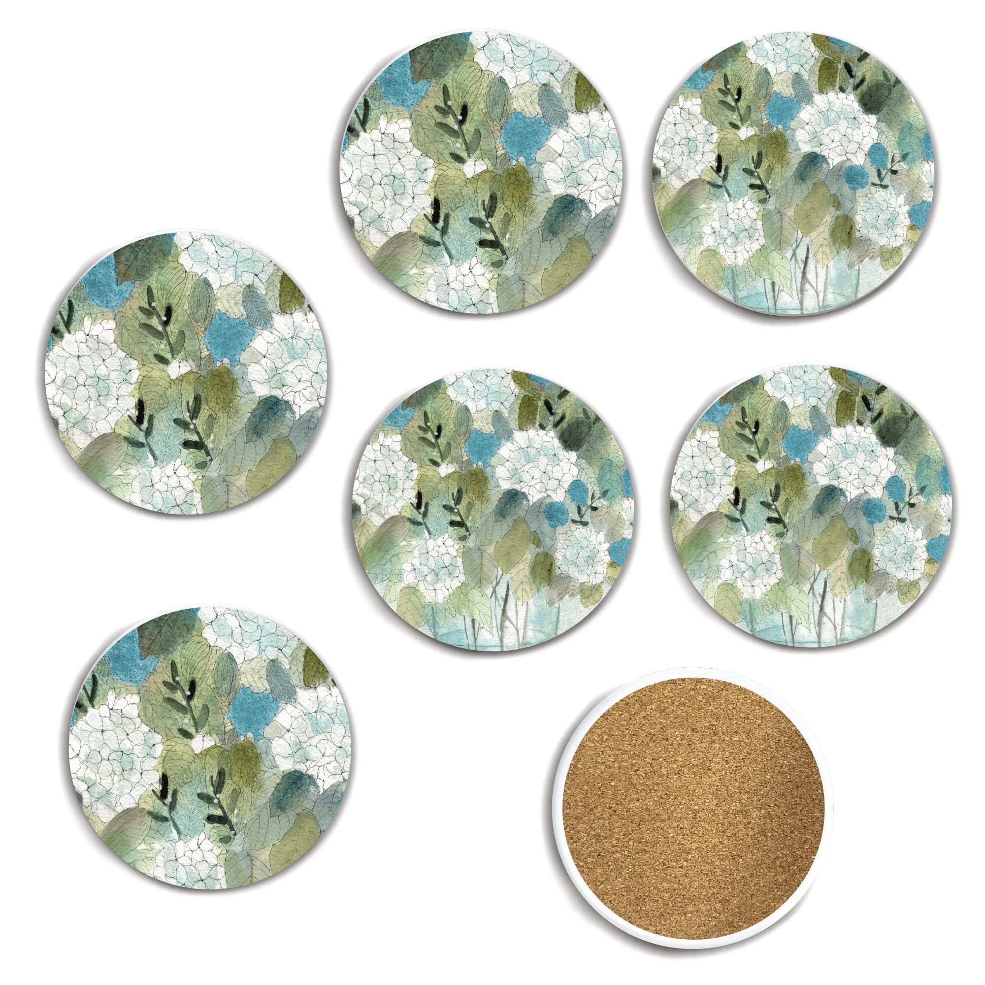 Casual Sketch Arrangement II - Ceramic Coasters - Set of 6