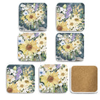 Summer Blooms - Ceramic Coasters - Set of 6