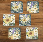 Summer Blooms - Ceramic Coasters - Set of 6