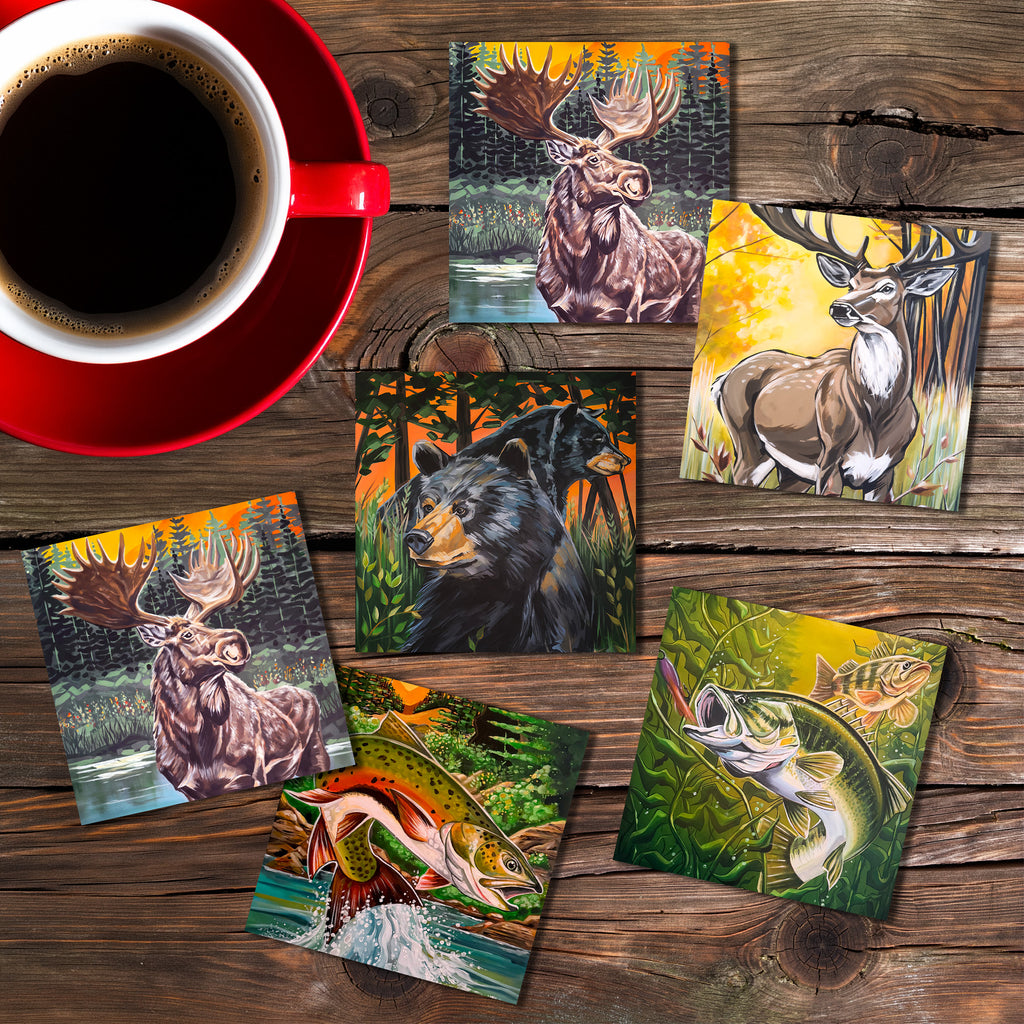 Lodge Legends - Todd Laslo Collection 6pc Coaster Set