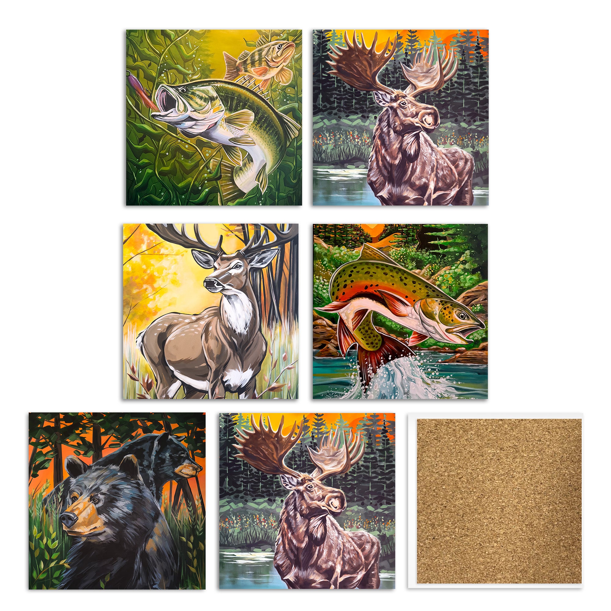 Lodge Legends - Todd Laslo Collection 6pc Coaster Set