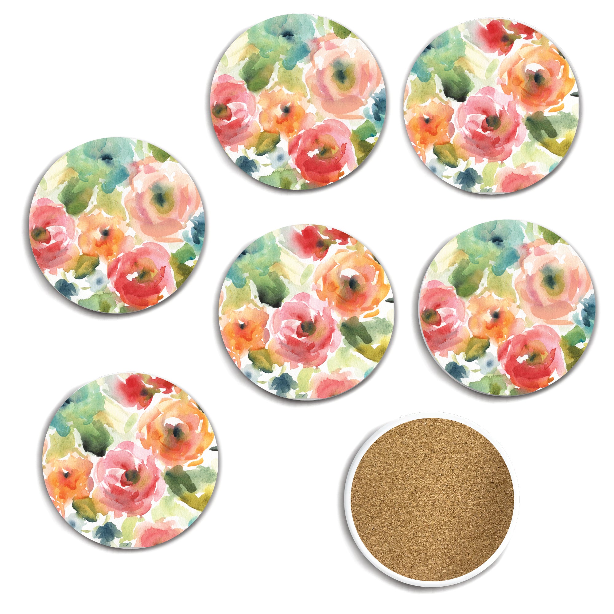 Garden Soiree - Ceramic Coasters - Set of 6