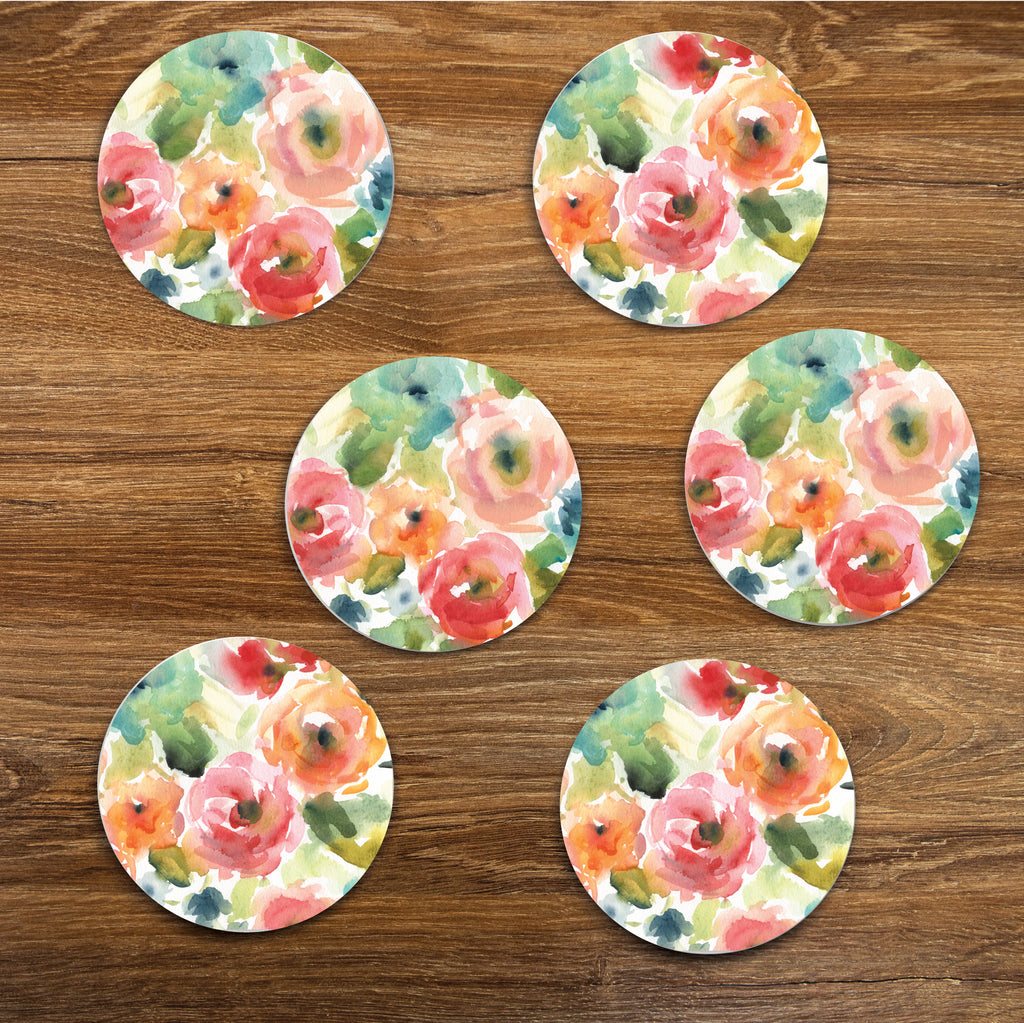 Garden Soiree - Ceramic Coasters - Set of 6