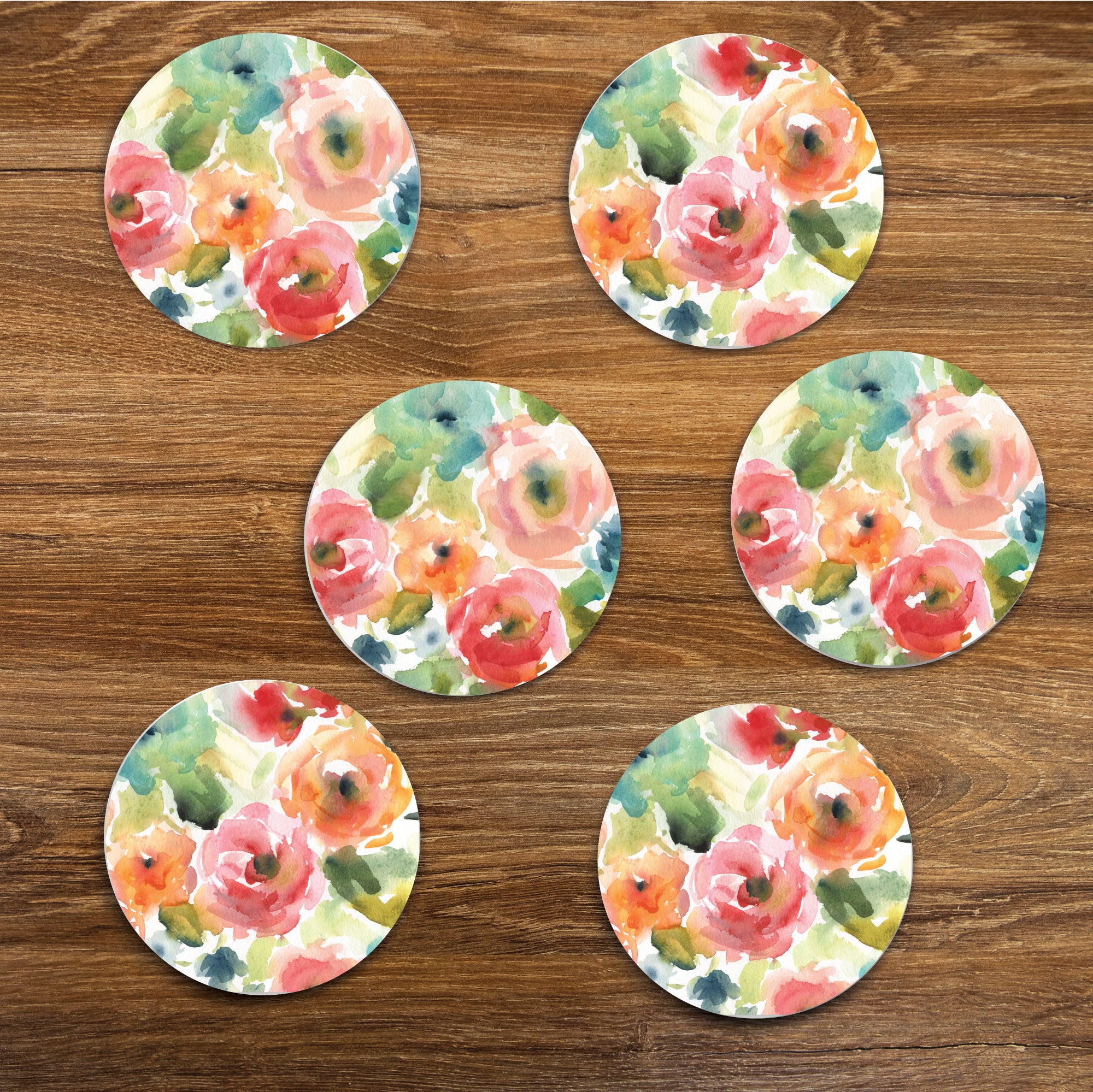 Garden Soiree - Ceramic Coasters - Set of 6