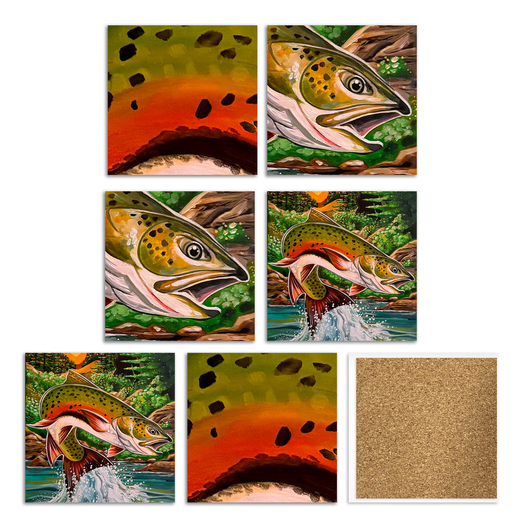 Trout River - Todd Laslo Collection Coaster Set