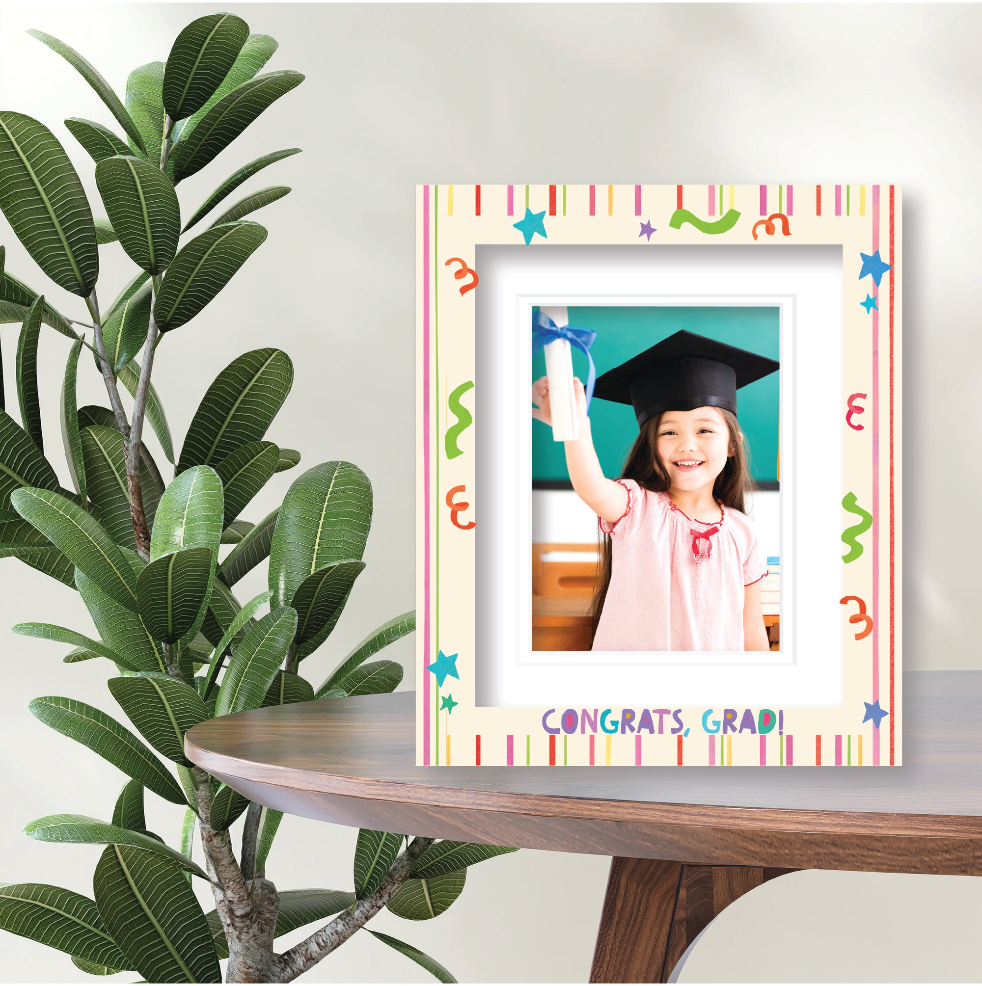 ColorBloom Moments™ - Yay Grad! - 8"x10" 1-5"x7" Opening Easel Back/Wall Frame