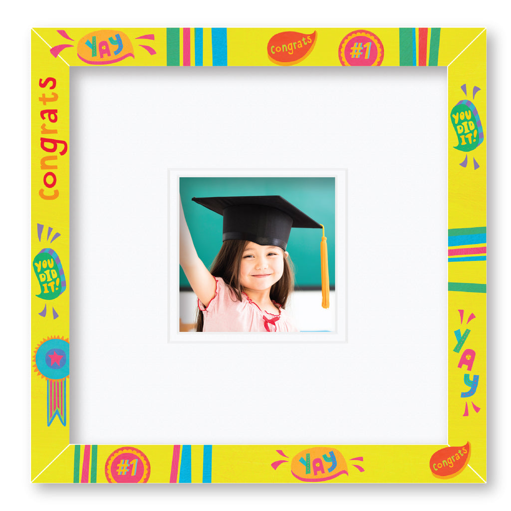 ColorBloom Moments™ - Yay Grad! - 12"x12" 1-5"x5" Opening Wall Frame