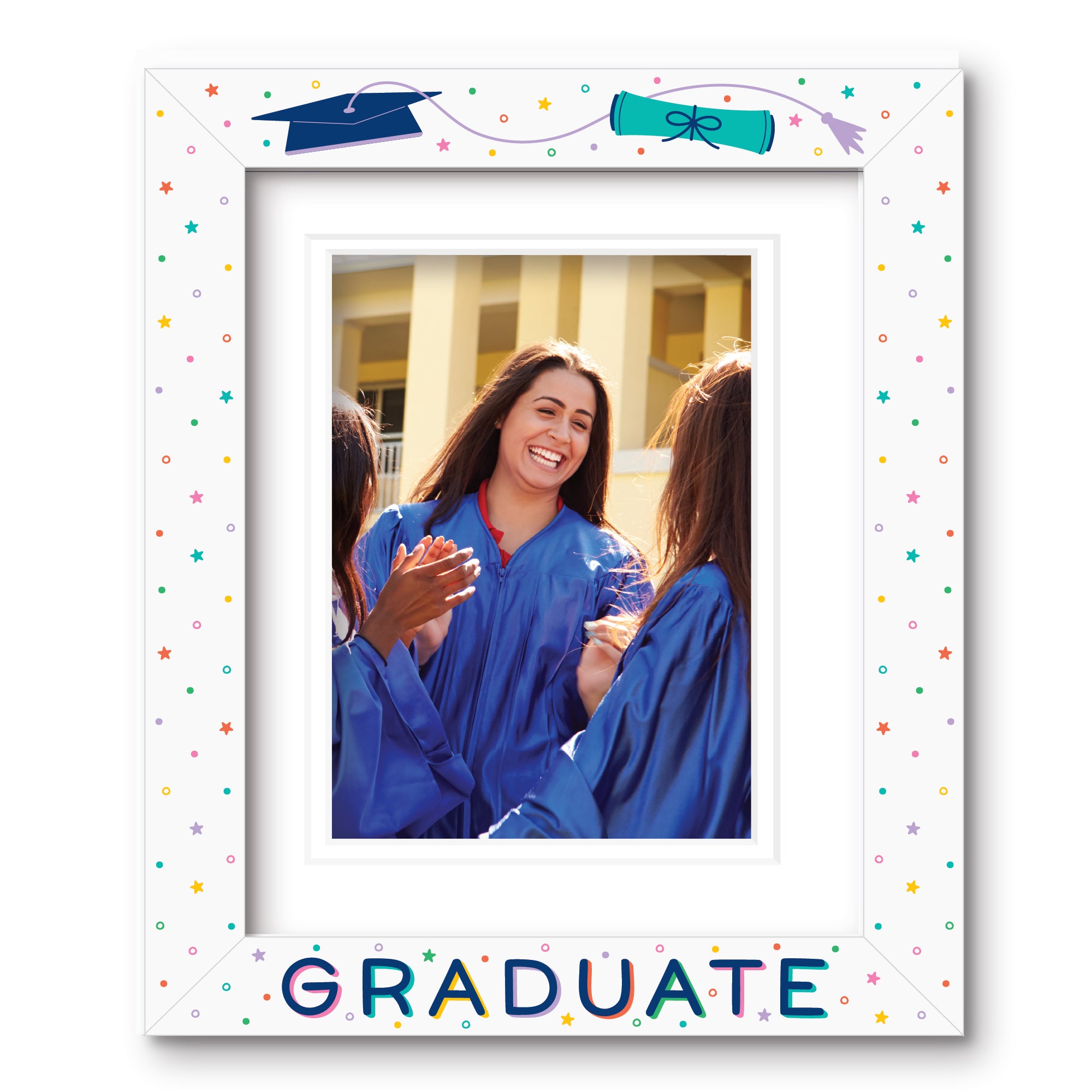 ColorBloom Moments; Multi-Color Grads - 8"x10" 1-5"x7" Opening Easel Back/Wall Frame